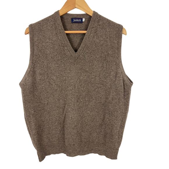 Justers Mens Vintage Wool Sweater Vest Size Large - Picture 7 of 7